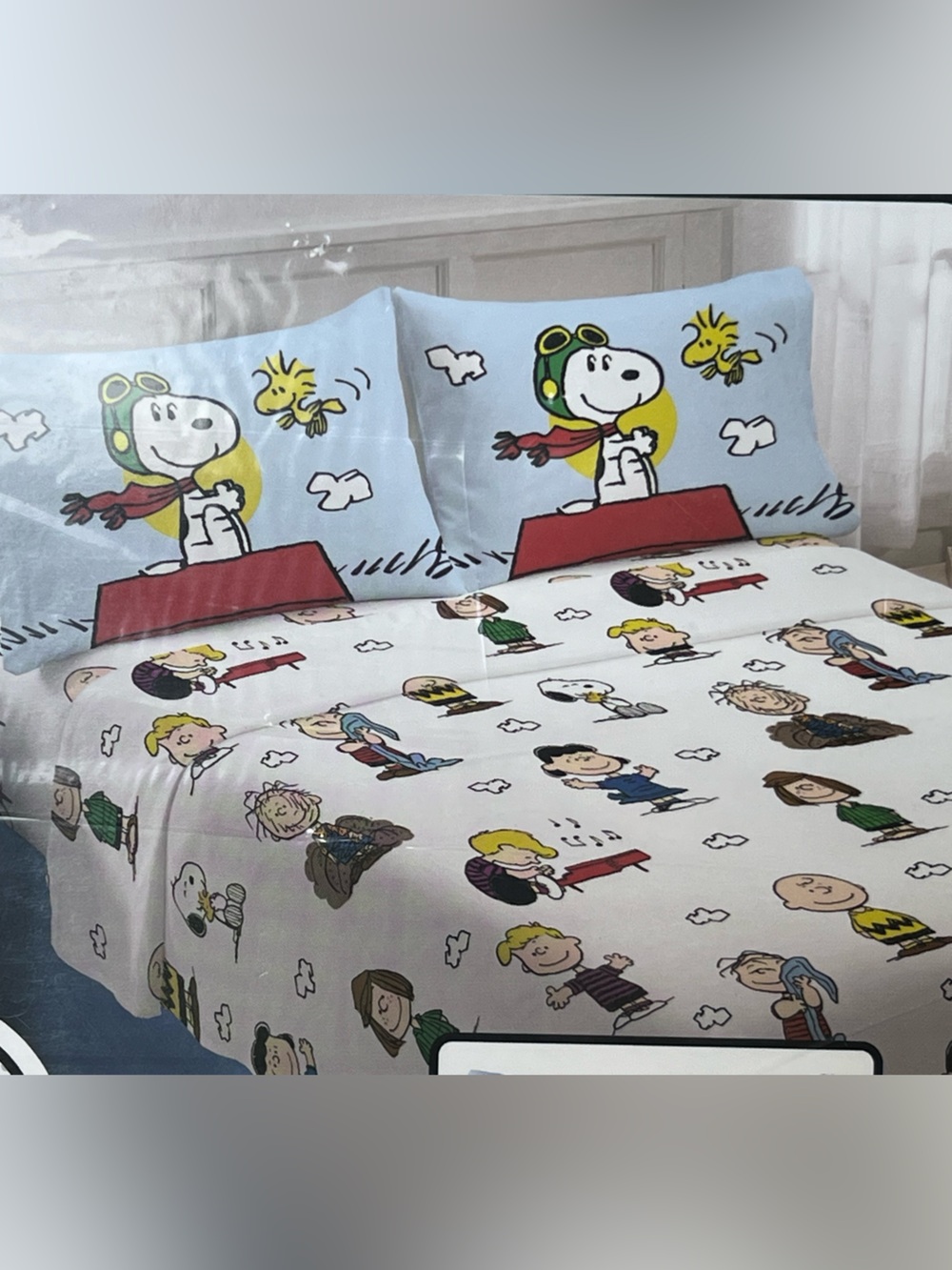Snoopy & The Peanuts Gang QUEEN Sheet Set